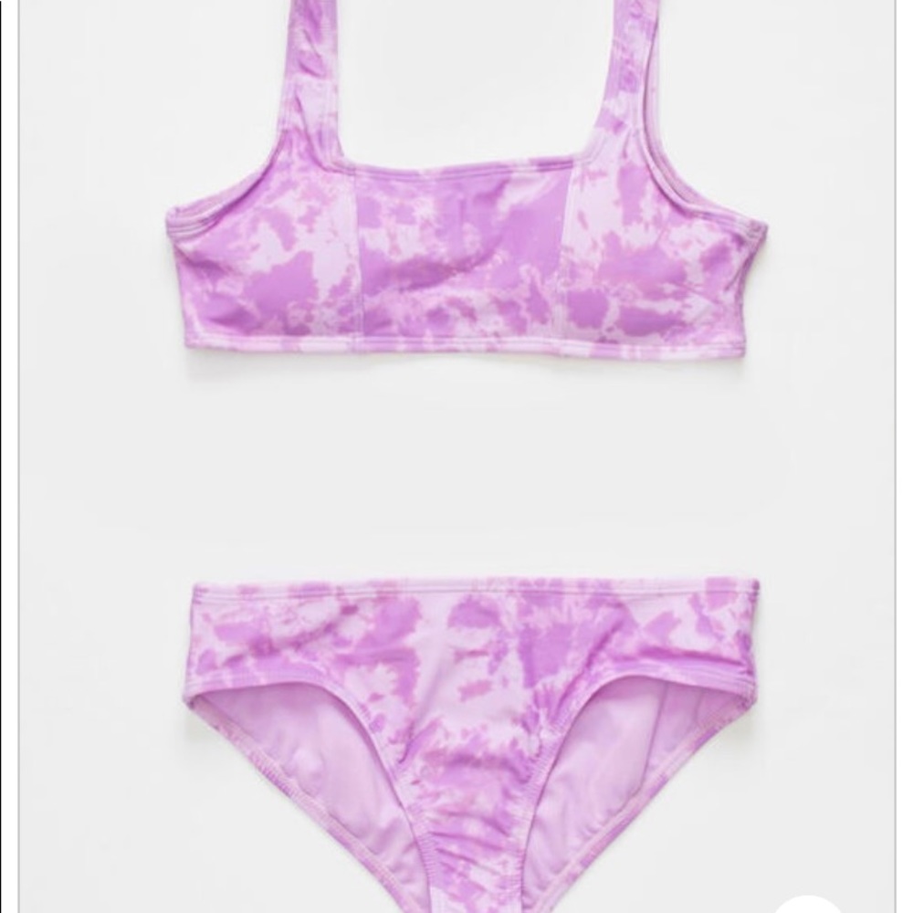 NWT Full Tilt Tillys Swim Bikini purple tie dye girls 12